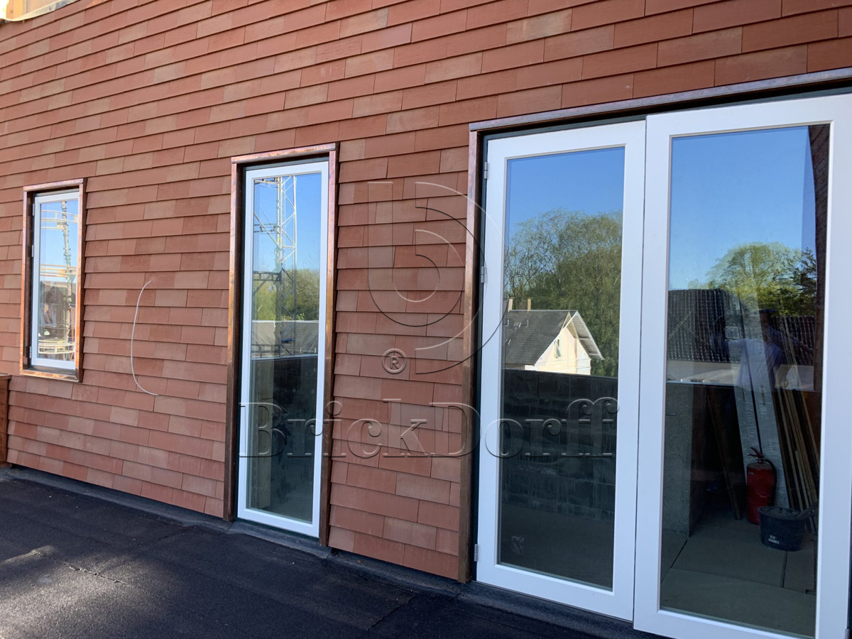 NORDIC Rot schwarz-besandet 365x250x30x14, ABC Клинкерная плитка для навесного вент Фасада и Кровли