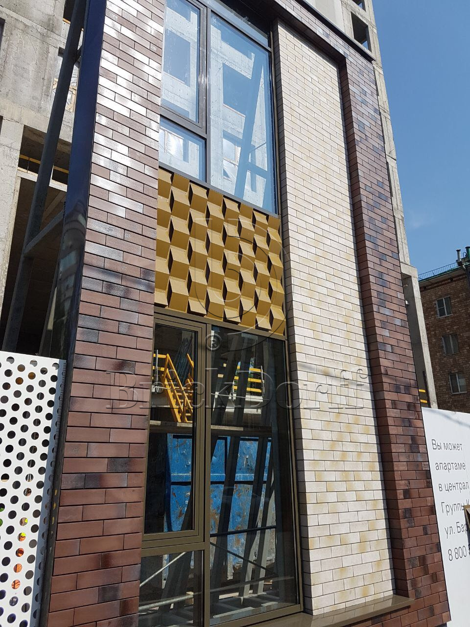 RIEGEL 50 455-braun-blau, 490*40*14мм Stroeher Клинкерная фасадная плитка под кирпич ригельная Langformat