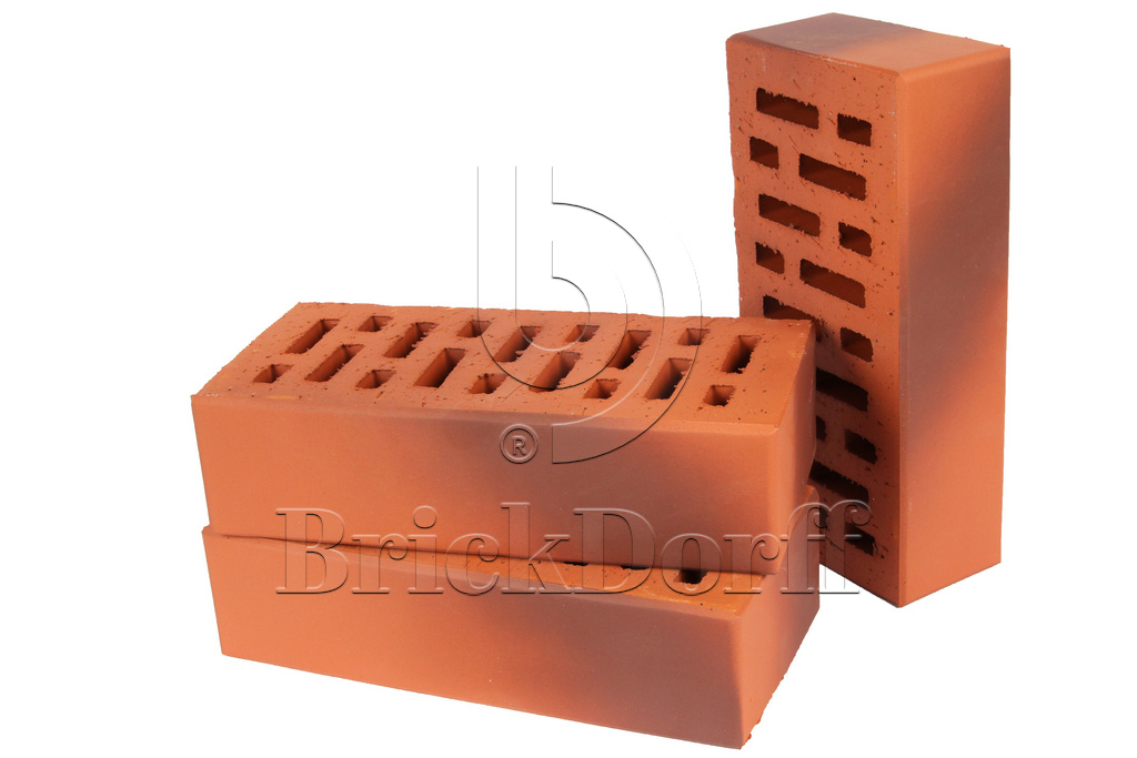 Кирпич клинкерный облицовочный красный терракотовый, Lode CAMELEO гладкая, 250*60*65 мм