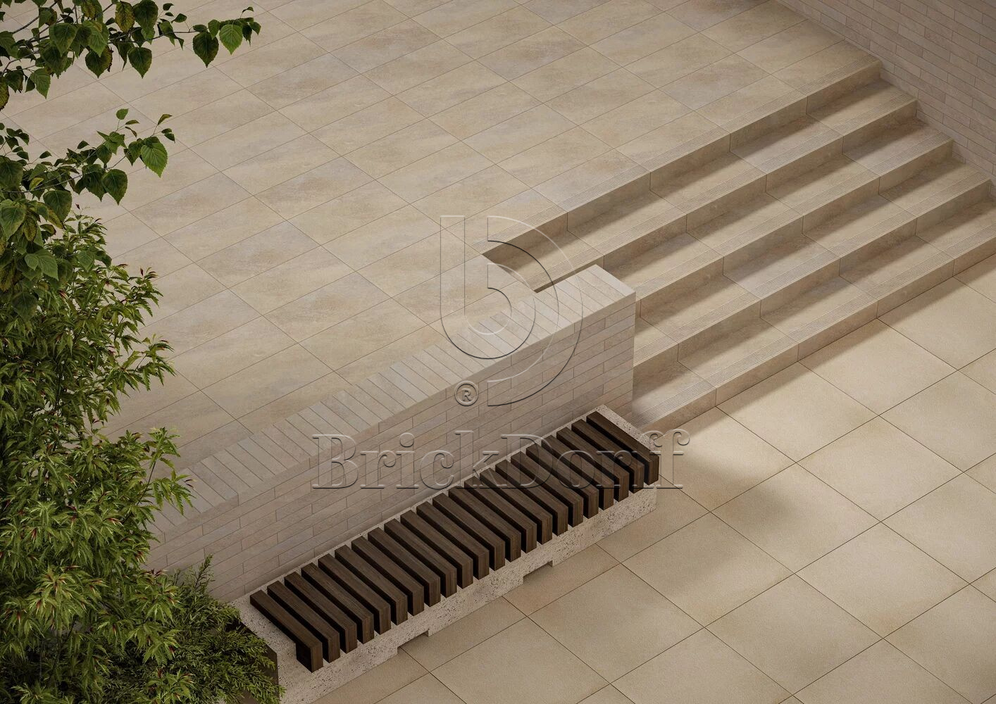 Eremite Crema 600*300*8,5 мм клинкерная плитка большеформатная для фасада и цоколя