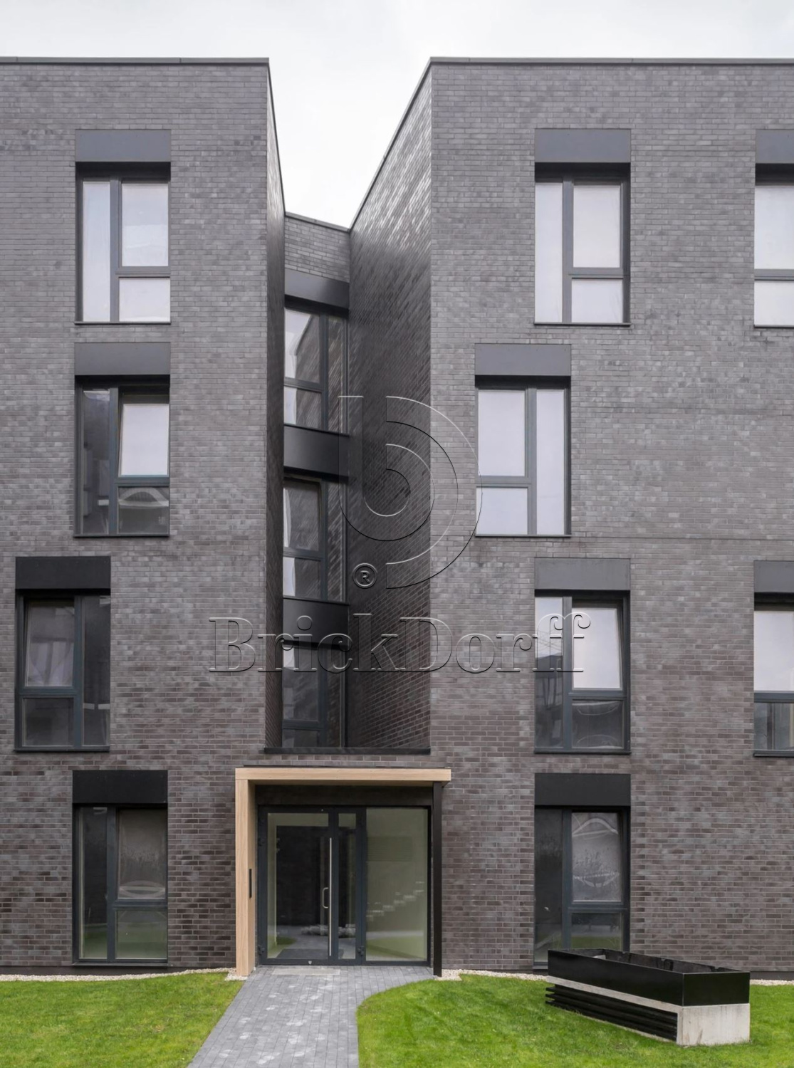 Ласточкин хвост Клинкерная фасадная плитка облицовочная ABC Dresden schwarz blau bunt schieferstruktur 240*71*14 мм