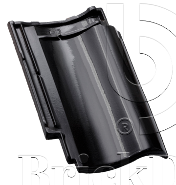 Керамическая черепица рядовая Roben Bornholm черно-коричневый глазурь