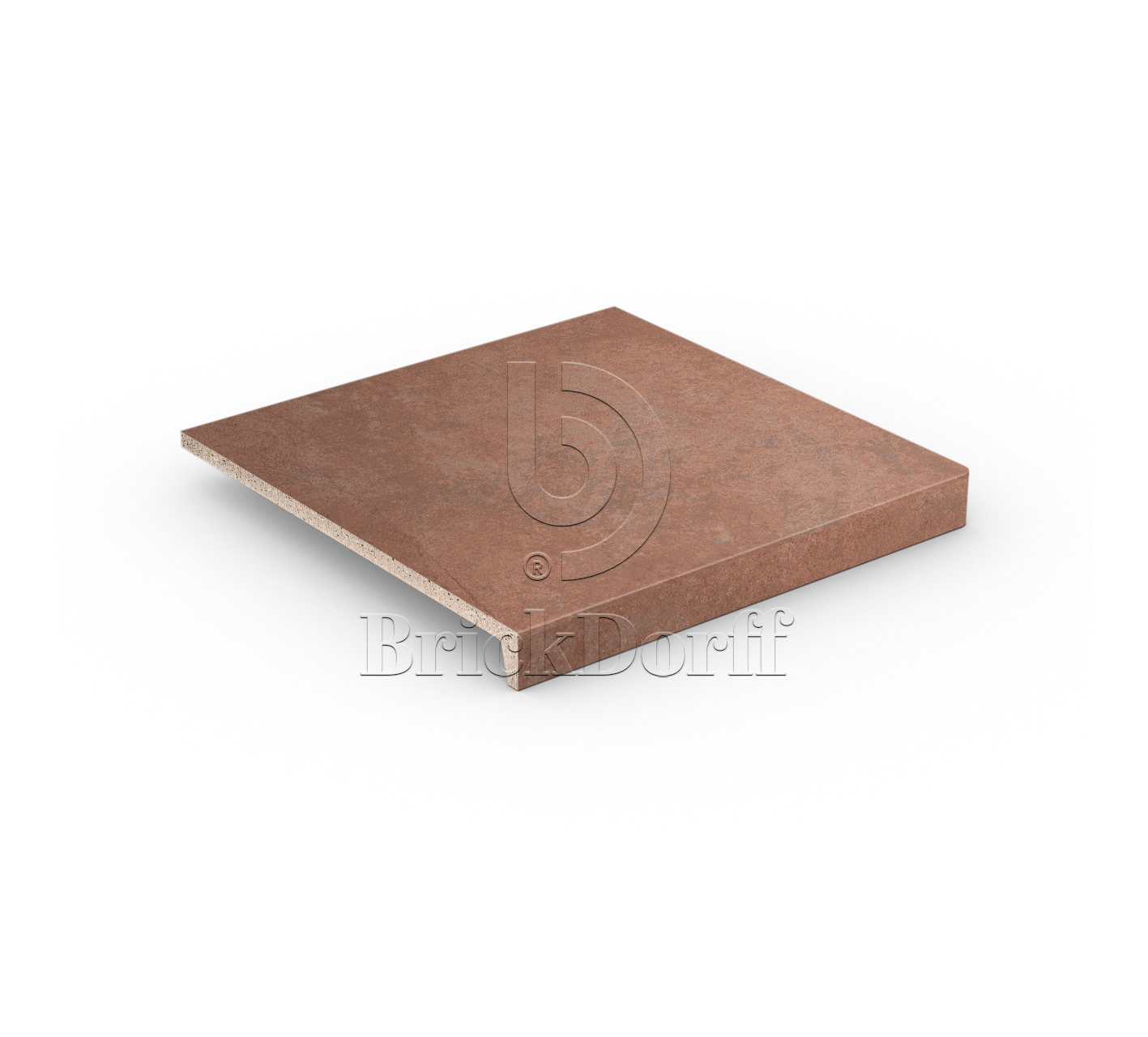 Клинкерная Ступень лофт противоскользящая плитка Stroeher KERAPLATTE AERA X 755 camaro 394*340*35*11 мм