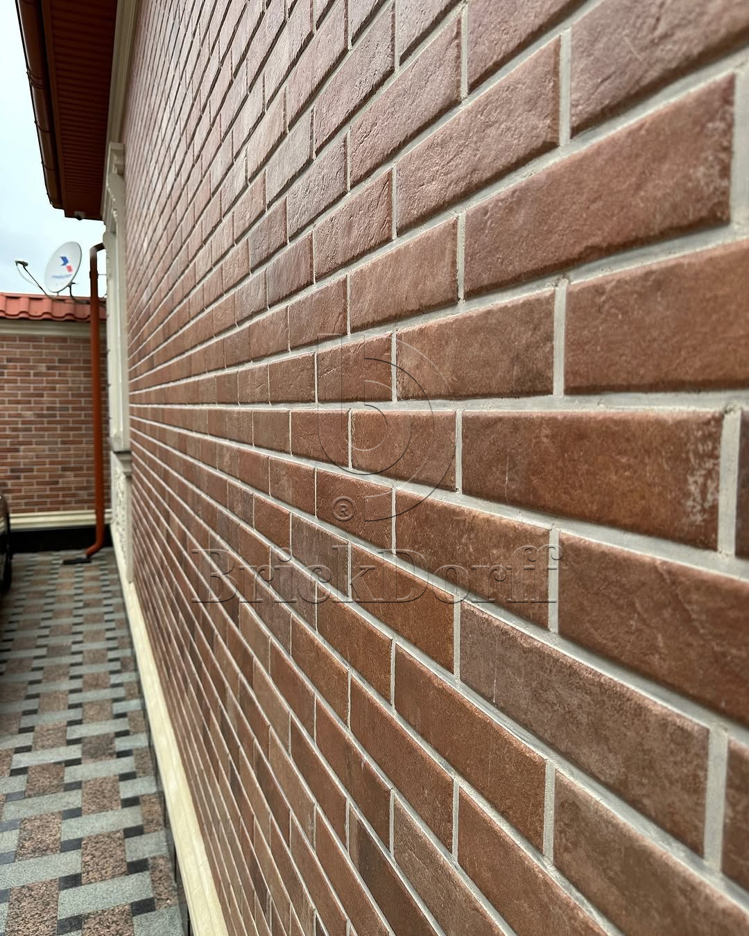 SCANDIANO ROSSO 245X66х7,4 мм Клинкерная фасадная плитка под кирпич облицовочная песочный терракот