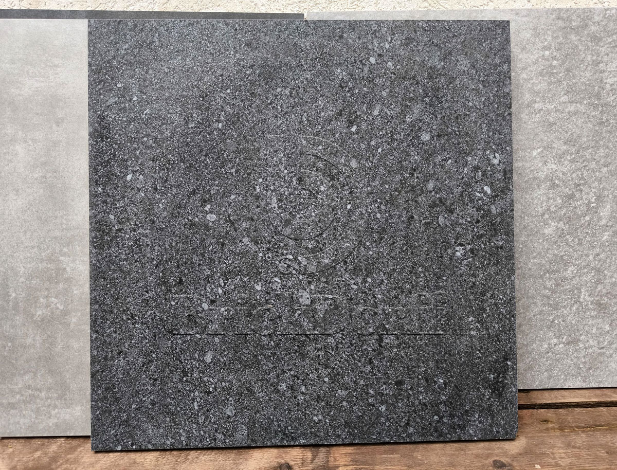 Dior Black 20 мм тротуарная плитка уличная, противоскользящая, керамогранитная 600*600*20 мм OutdoorDesign