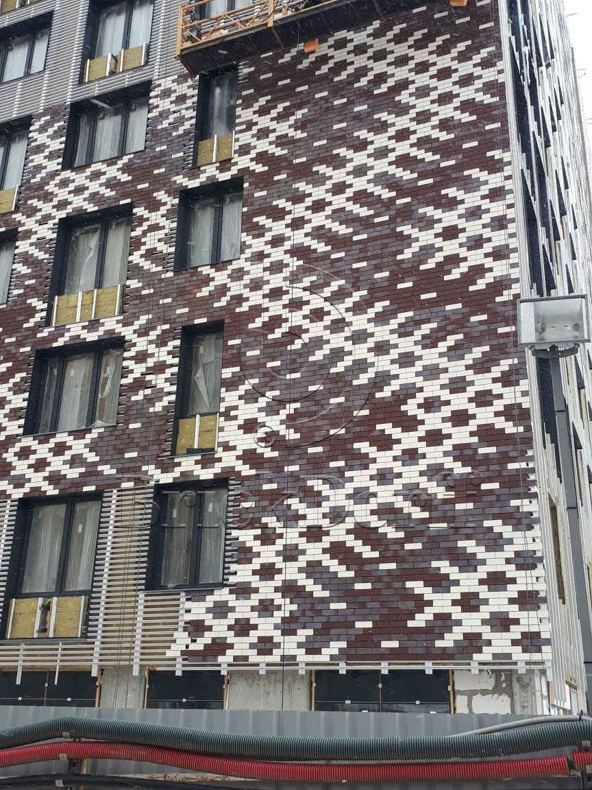 Клинкерная Плитка для Вентилируемых фасадов без расшивки шва ABC 9010 mix 283*85/100*22 мм