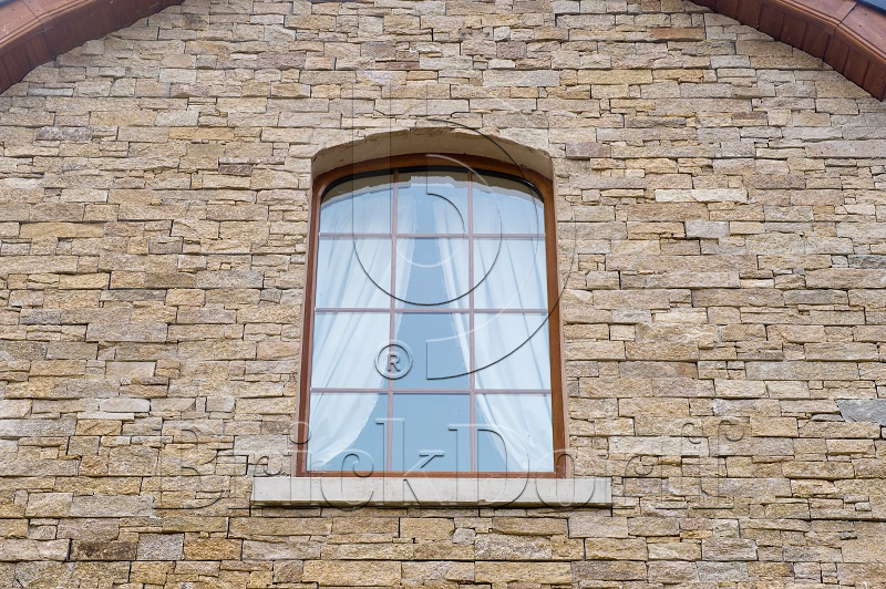 Камень грубый кварцит серо-бежевый 550*200*20\40 мм, натуральный камень для фасада и интерьера BD