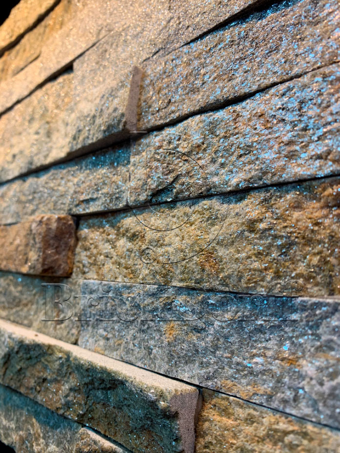 Кварцит Цветной 1308X 600*150*10-20 мм, натуральный камень для интерьера и фасада BD