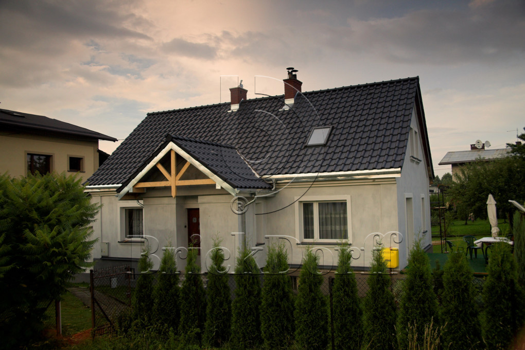 Керамическая черепица рядовая Roben MONZAplus антрацитовый серый ангоб