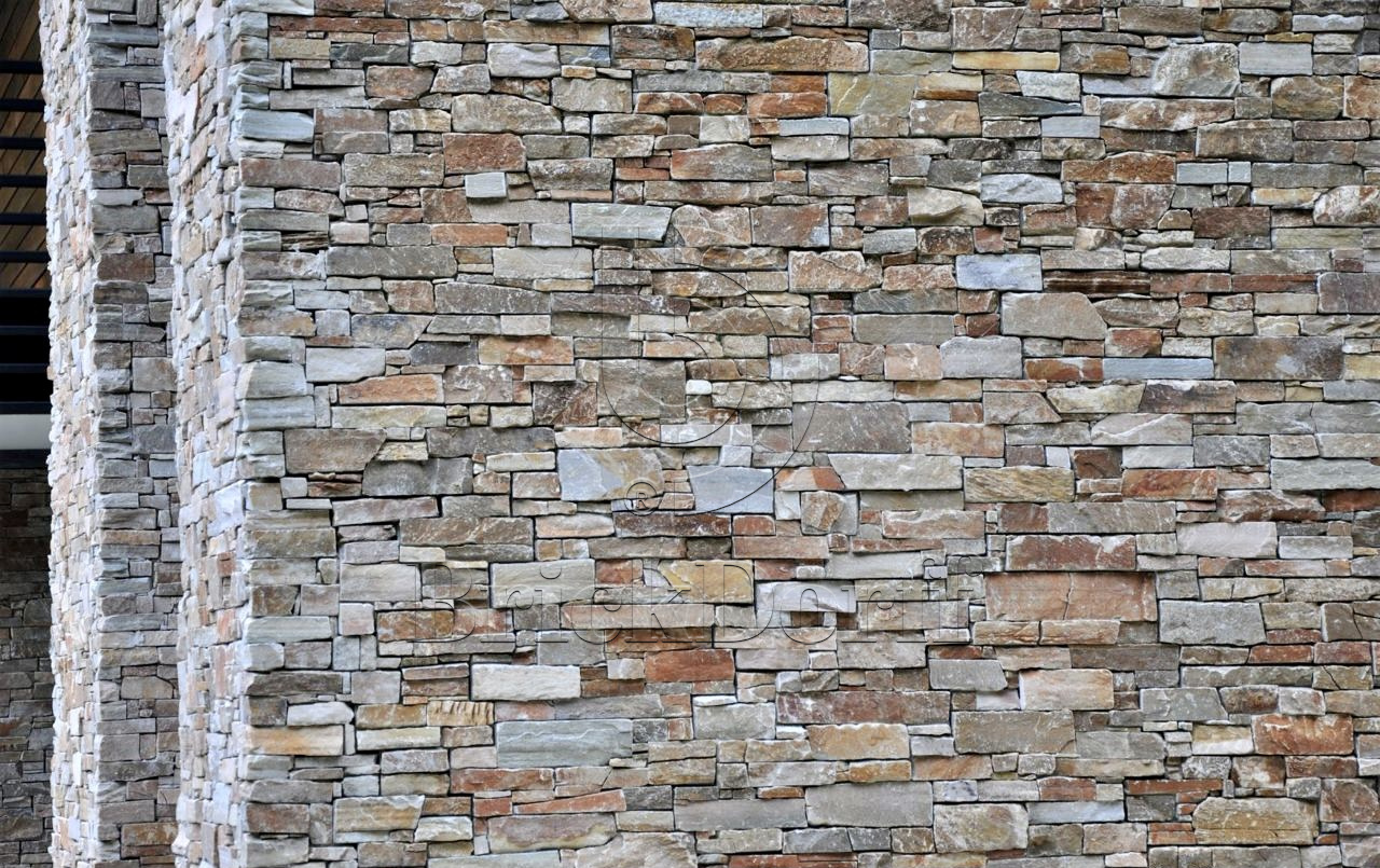 Камень грубый кварцит бежевый 550*200*20\40 мм, натуральный камень для фасада и интерьера BD