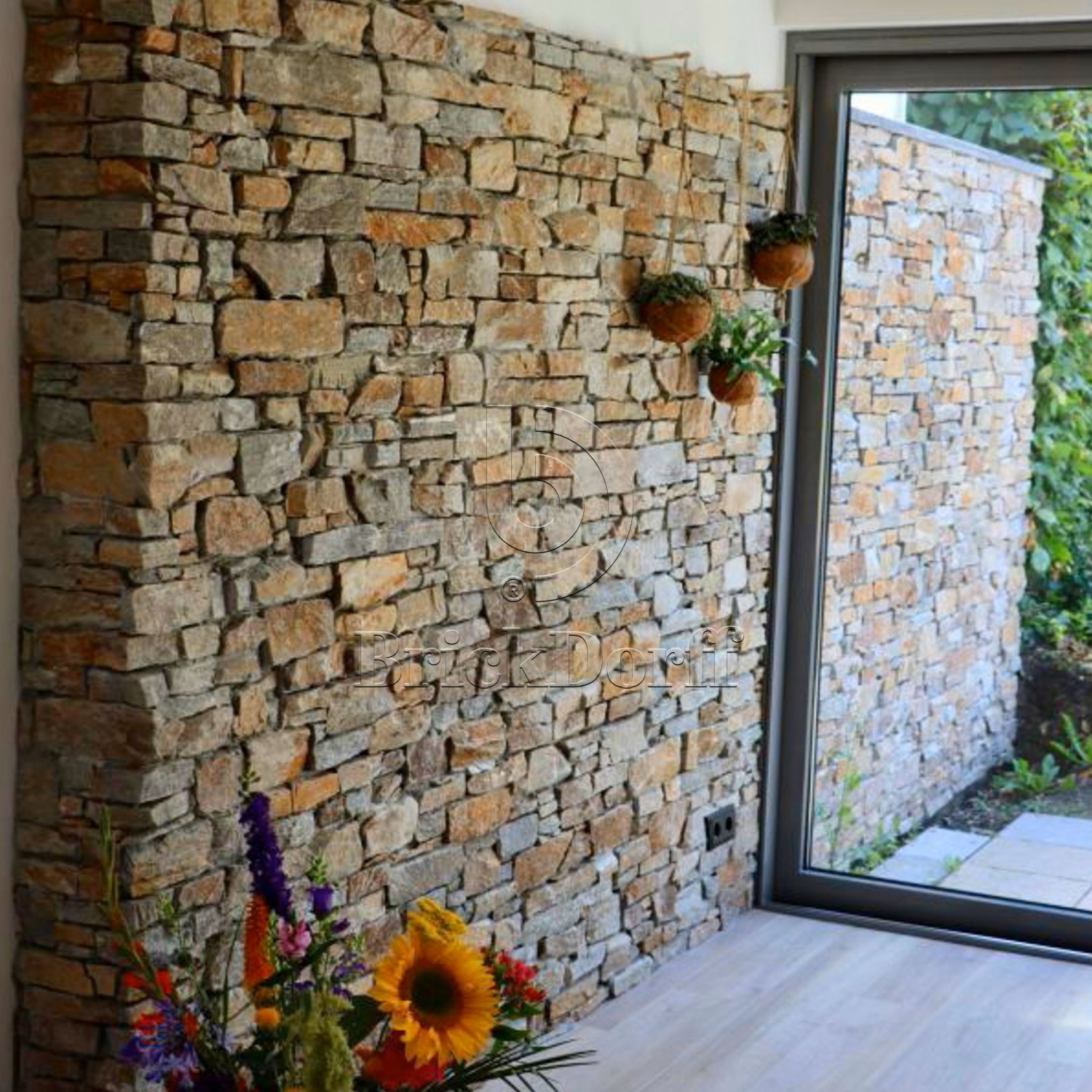 Камень грубый кварцит цветной 550*200*20\40 мм, натуральный камень для фасада и интерьера BD