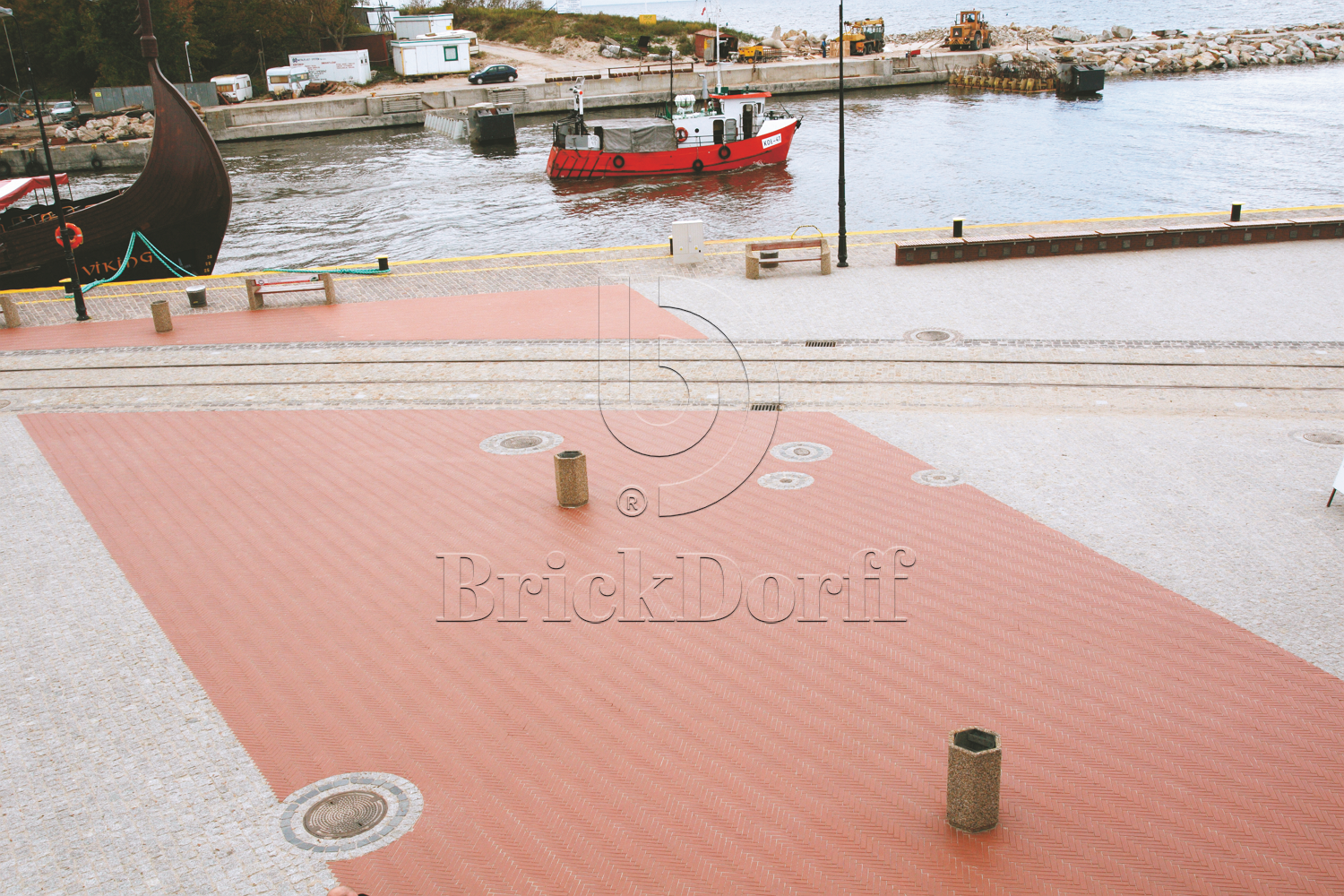 Тротуарная плитка / брусчатка Клинкерная красная LHL klinker  KAHARI 200*100*52 мм