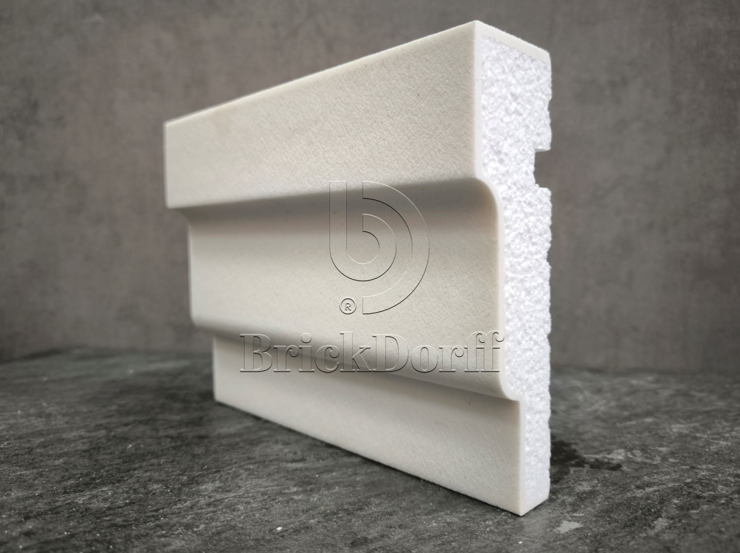 Молдинг для фасада - лепнина, декор из пенополистирола МВ-155/2 (МС-129) 155*45*2000 мм