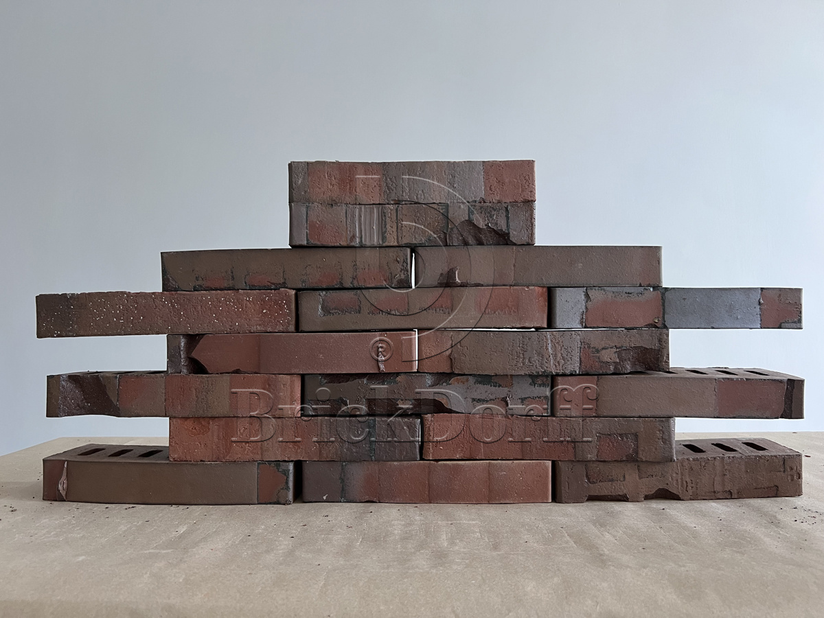 №12A Клинкерный кирпич облицовочный Laterem Antique  290х85х50 мм, бордовый архитектурный