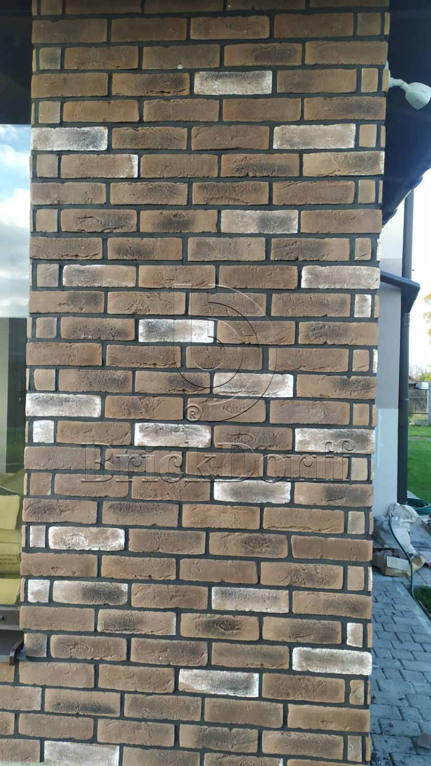 4 Византийский кирпич 225х65х15 мм, декоративный камень для фасада и интерьера Petra