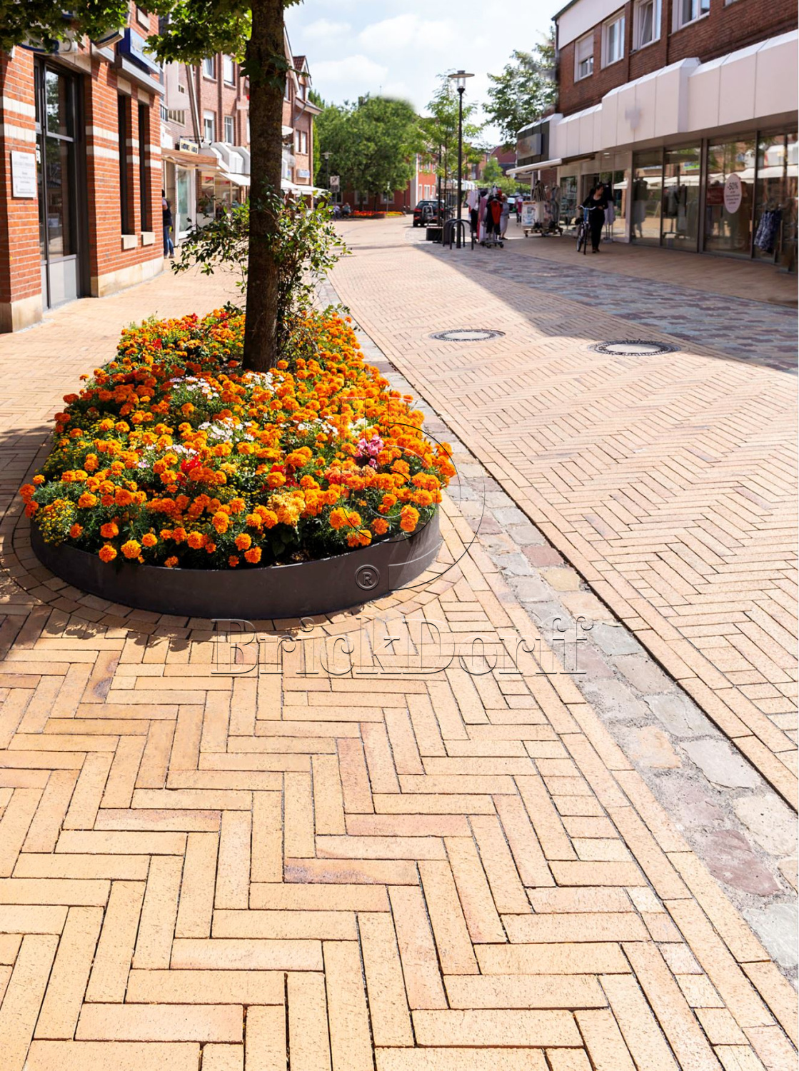 Тротуарная плитка / брусчатка Клинкерная ABC Antik gelb kohlebrand (Антик гелб кохлебранд), 200*100*52 мм