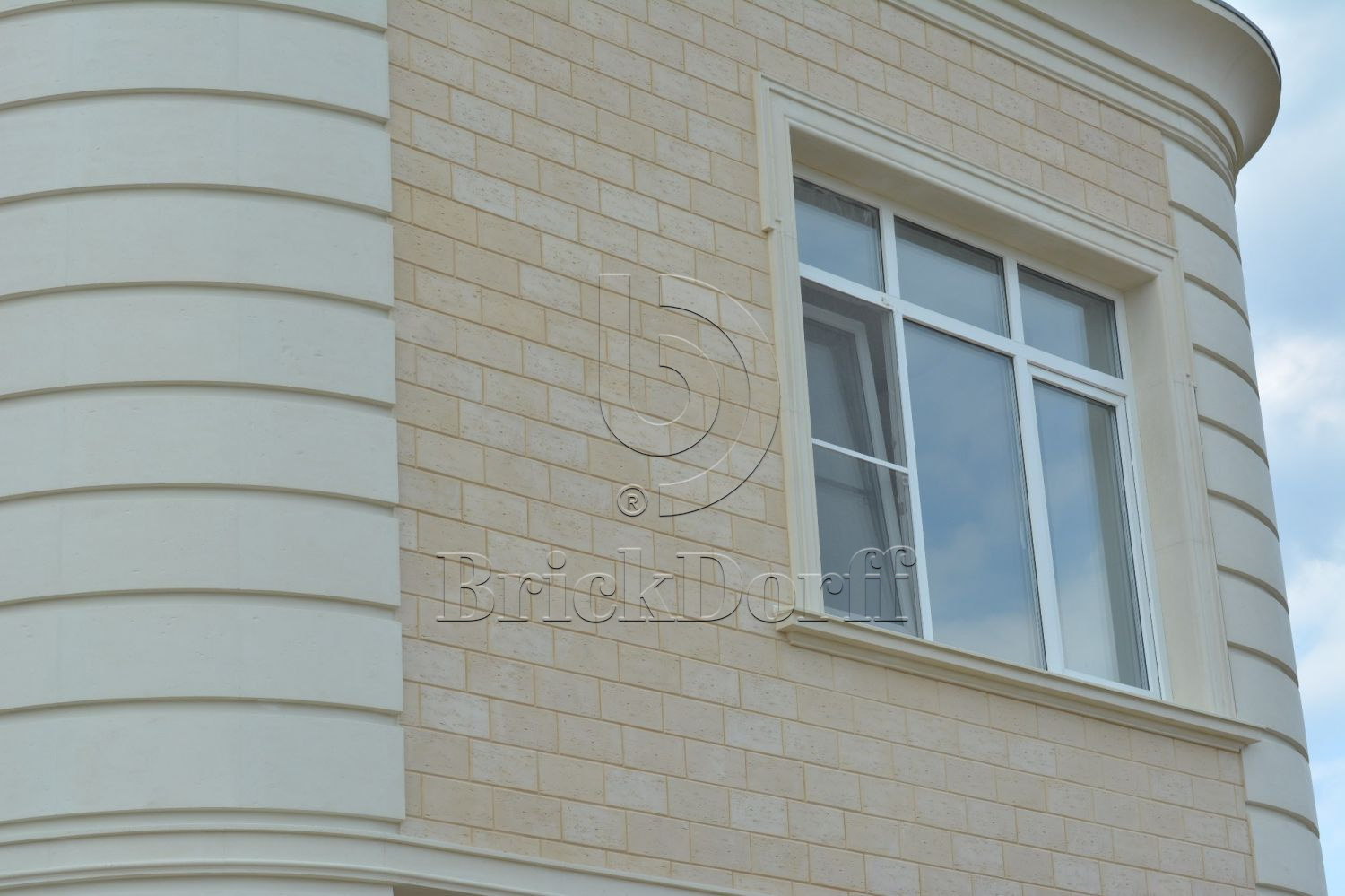 Фасадная облицовочная декоративная плитка травертин-вилла 00