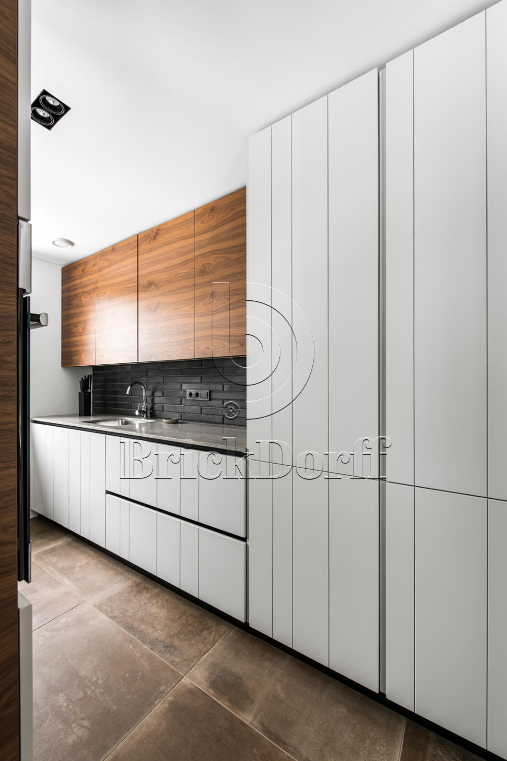 Клинкерная фасадная плитка облицовочная под кирпич Stroeher (Штроер) Glanzstueck Glanzstueck № 6 рельефная, 440*52*14 мм