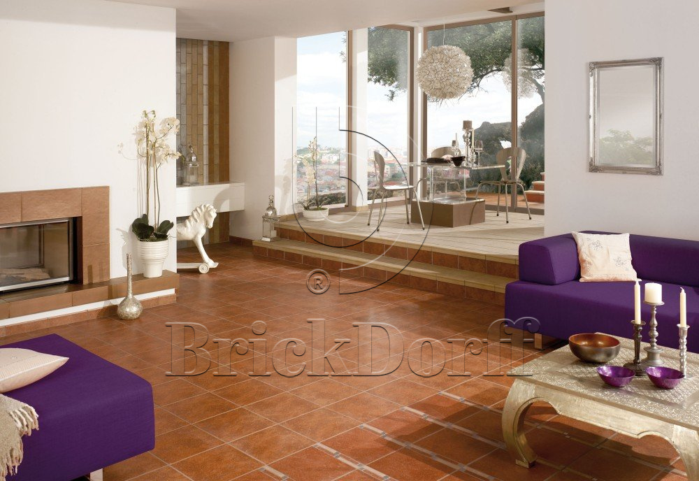 Клинкерная Плитка напольная противоскользящая Stroeher KERAPLATTE ROCCIA 839 ferro 240*115*10 мм