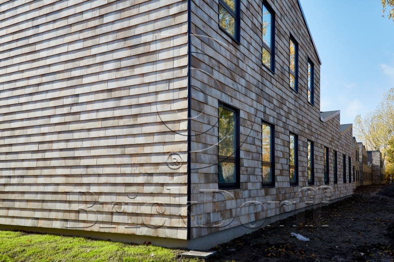 Tempio Rustikotta WHITE SPLATTER 200x400x14мм Дранка керамическая плитка для навесного вент Фасада и Кровли