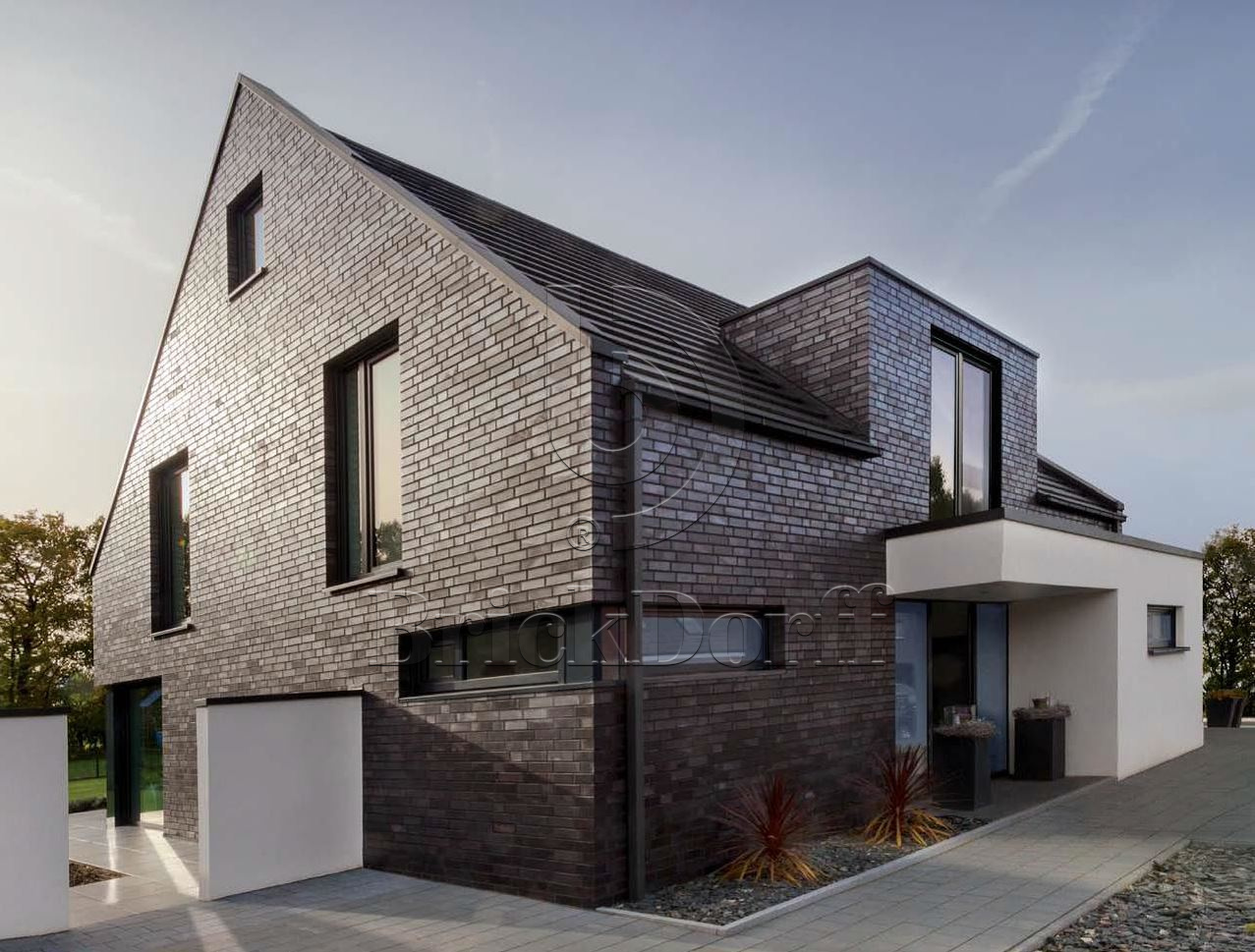 Кирпич облицовочный Клинкерный ABC 954 Hamburg schwarz-blau-bunt glatt NF 240*115*71 мм