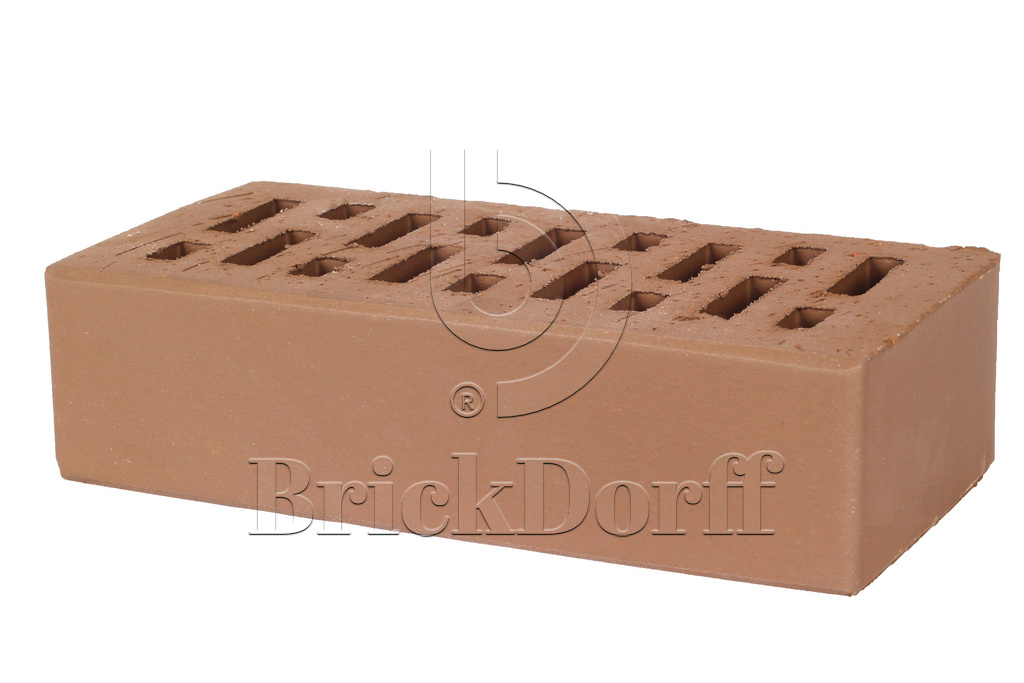 Lode RUDIS гладкий, 250*120*65 мм, Печной Кирпич керамический пустотелый, светло-коричневый