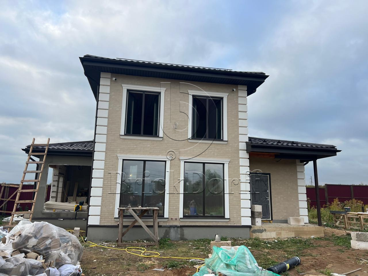 Mattone Sabbia Beige 245X66х7,4 мм Клинкерная фасадная плитка под кирпич облицовочная, бежевая