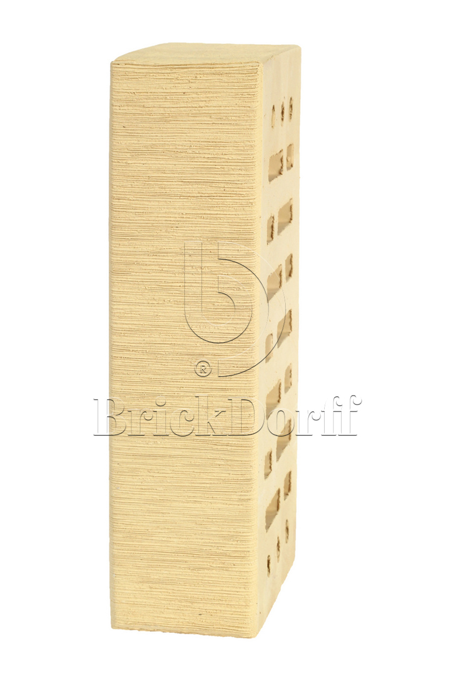 Кирпич клинкерный облицовочный желтый, Lode ASA SARMITE штриховая, 250*85*65мм