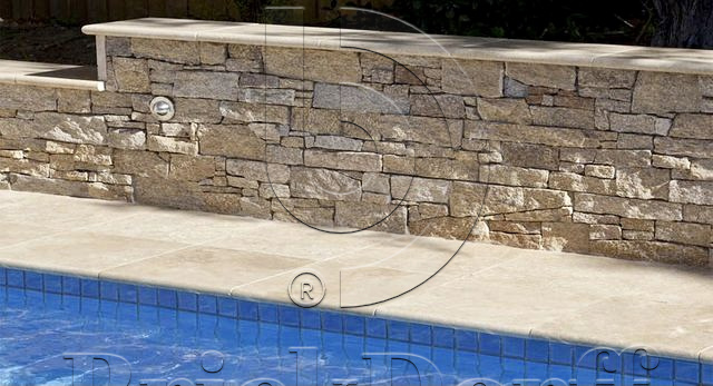 Камень грубый кварцит серо-бежевый 550*200*20\40 мм, натуральный камень для фасада и интерьера BD