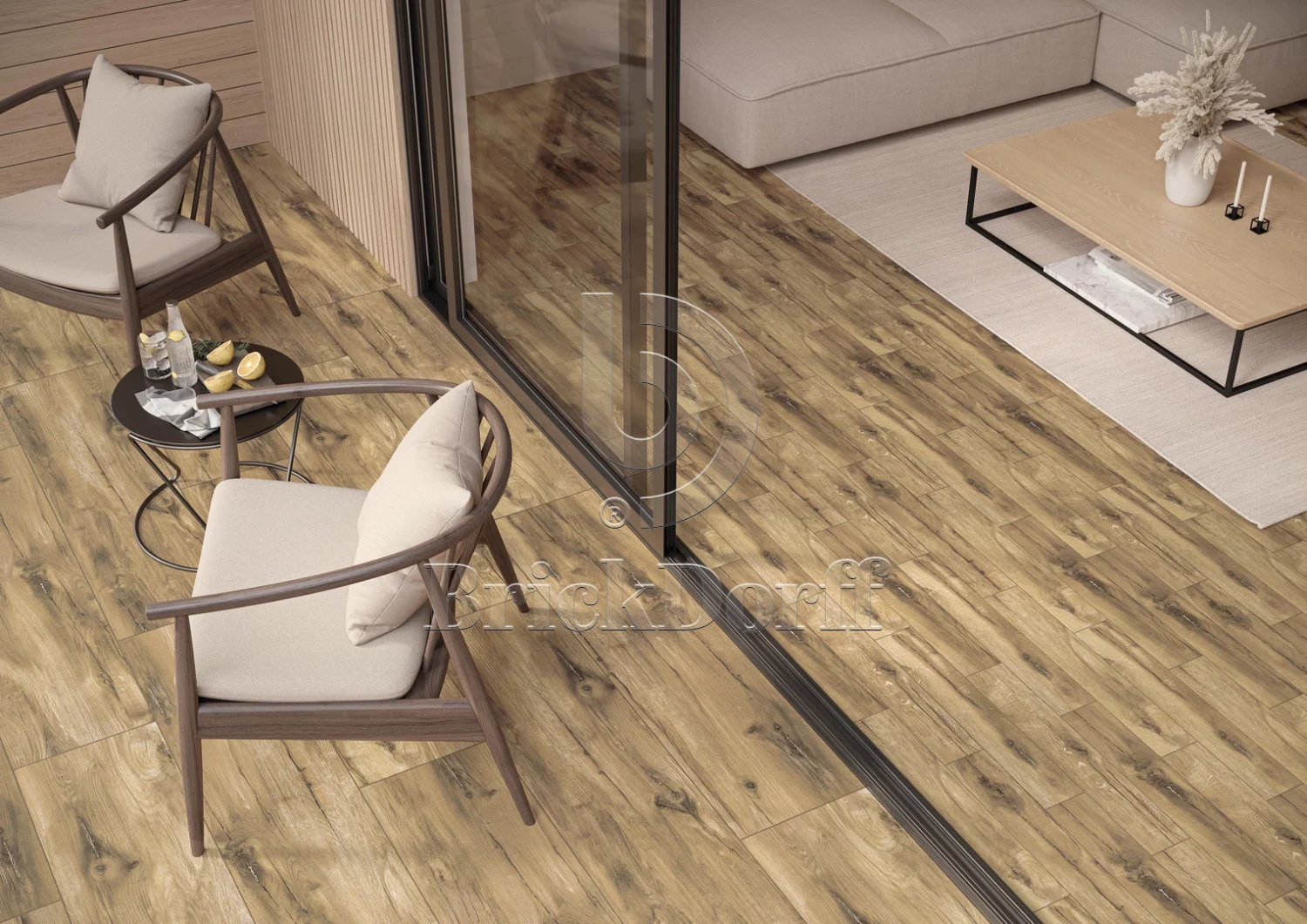 Rustland Naturale Gres 295*1195*20 мм тротуарная плитка уличная, противоскользящая, керамогранитная Paradyz