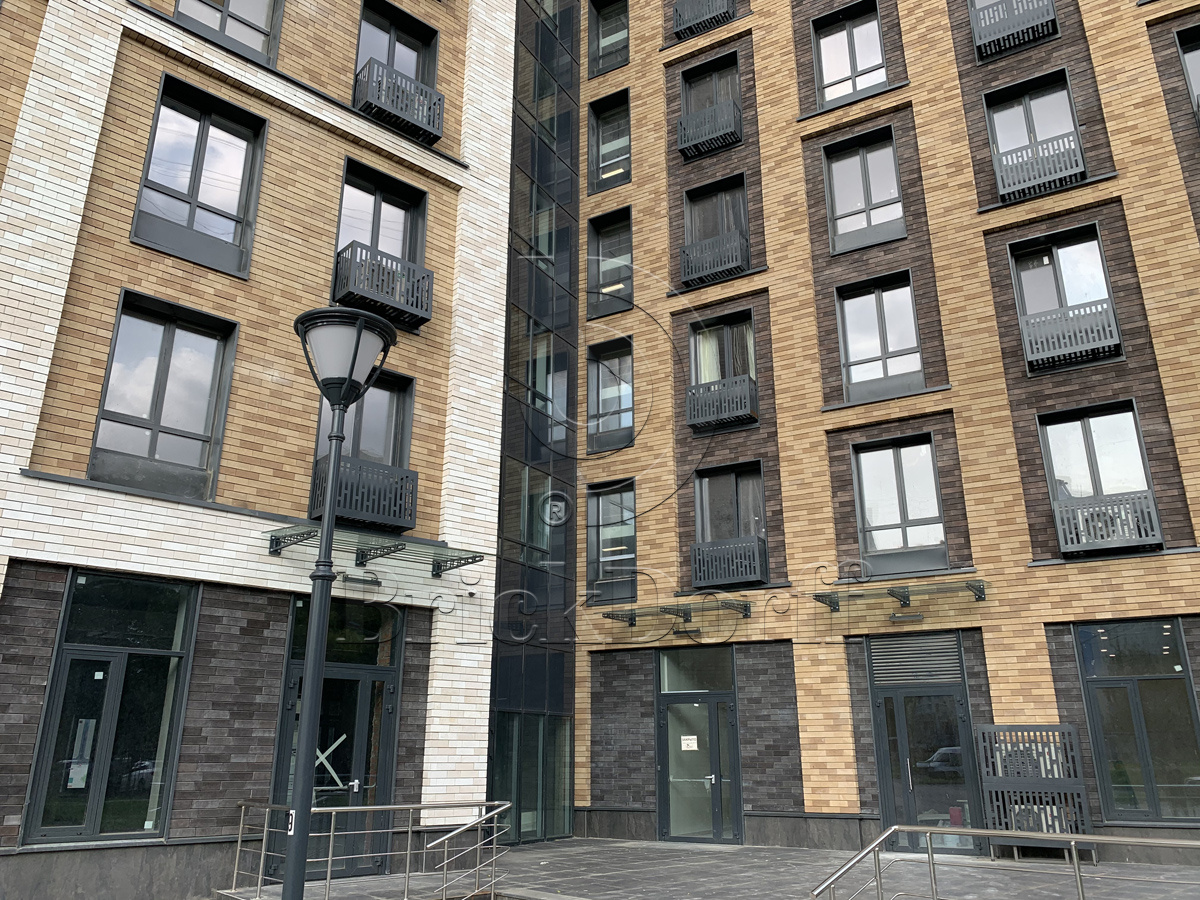 Борн-1 Плитка под кирпич для навесного вент фасада без расшивки шва  250X65X24 мм искусственный камень