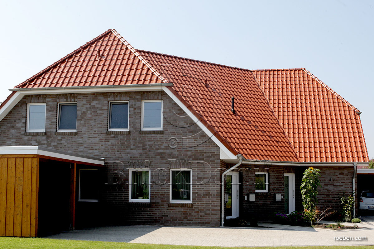 Керамическая черепица рядовая Roben FLANDERNplus красный ангоб