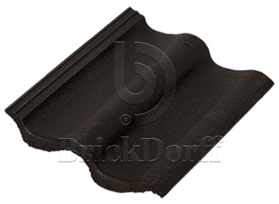 Натуральная цементно-песчаная черепица рядовая Classic черный 20, Kriastak Baltic tile