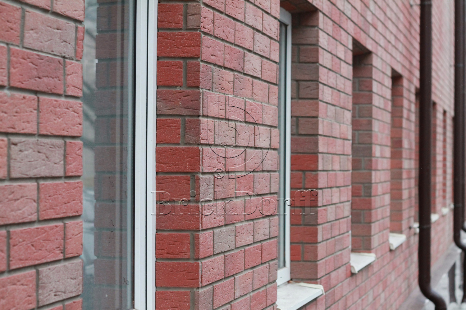 Клинкерная фасадная плитка облицовочная под кирпич Stroeher (Штроер) Keraprotect 416 rotterdam рельефная NF11, 240*71*11 мм