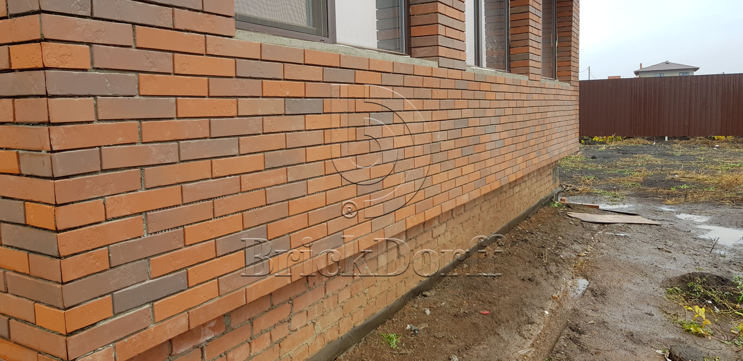 ABC Schieferstruktur Naturbrand, 240*52*7 мм, Клинкерная фасадная плитка облицовочная под кирпич Баварская кладка.