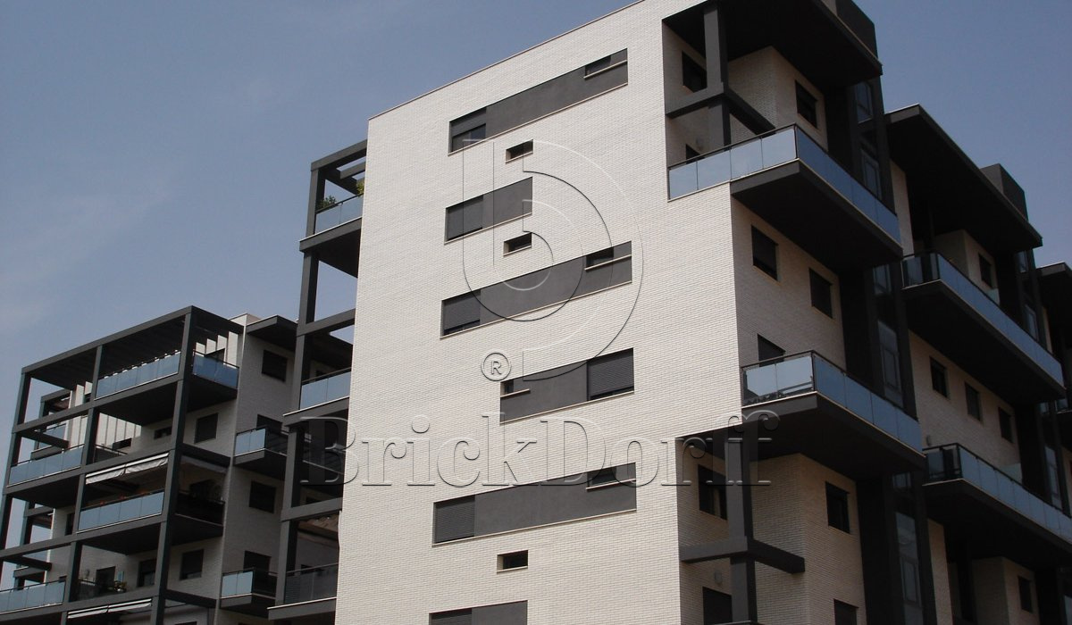 Глазурованная клинкерная фасадная плитка под кирпич ABC Weiss 300 белая, 240*115*10 мм