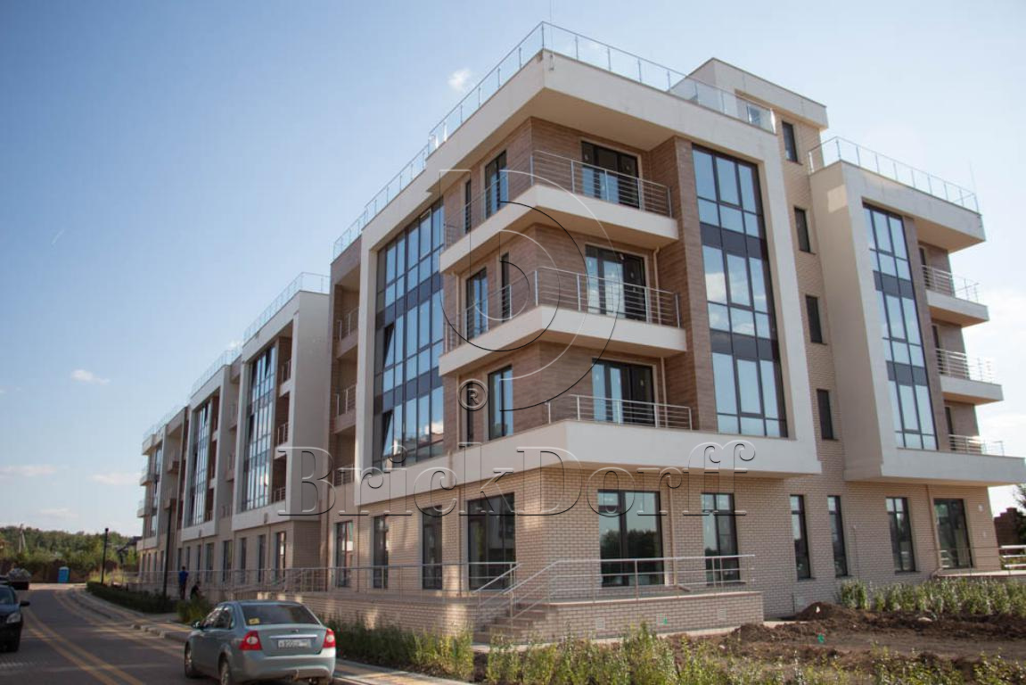 Клинкерная фасадная плитка облицовочная под кирпич Stroeher (Штроер) Zeitlos 351 kalkbrand рельефная, 400*35*14 мм