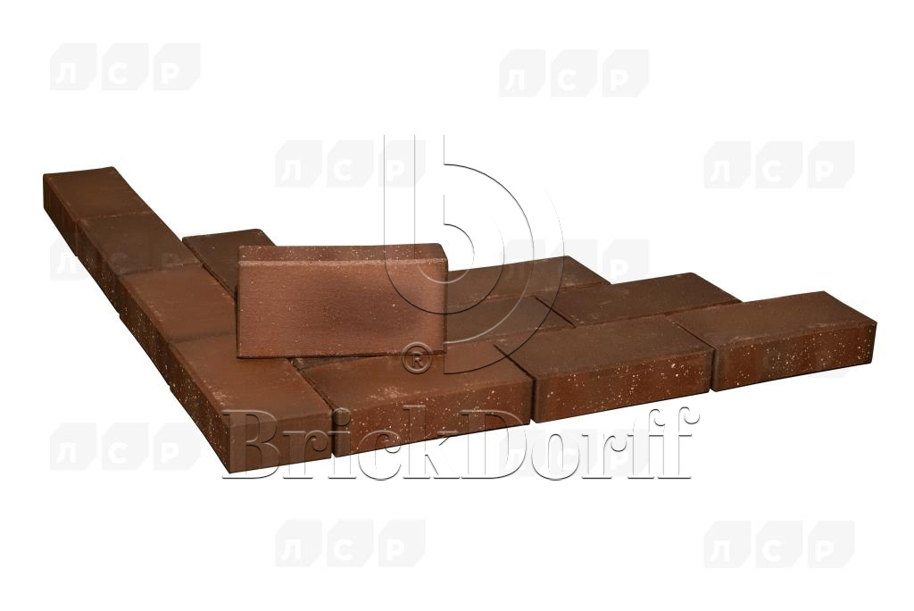 Тротуарная плитка / брусчатка Клинкерная ЛСР Бонн 200*100*50 мм