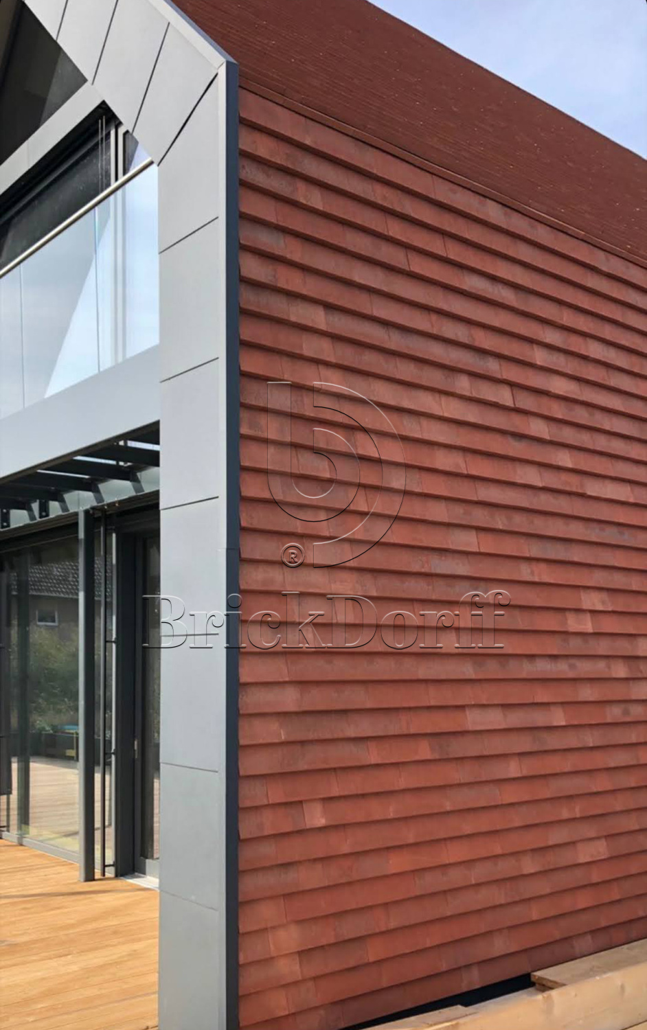 NORDIC 10 Rostrot 365x250x30x14, ABC Клинкерная плитка для навесного вент Фасада и Кровли