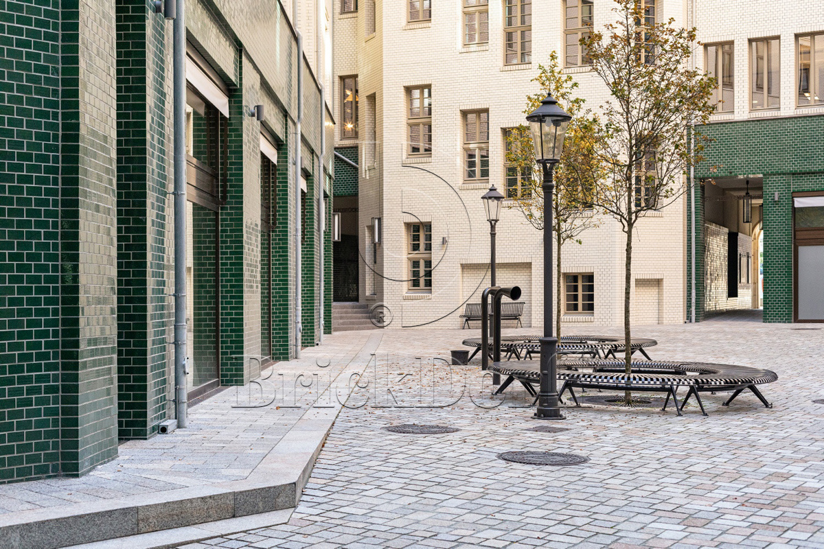 Глазурованная клинкерная фасадная плитка под кирпич Зеленая, 122*69*10 мм