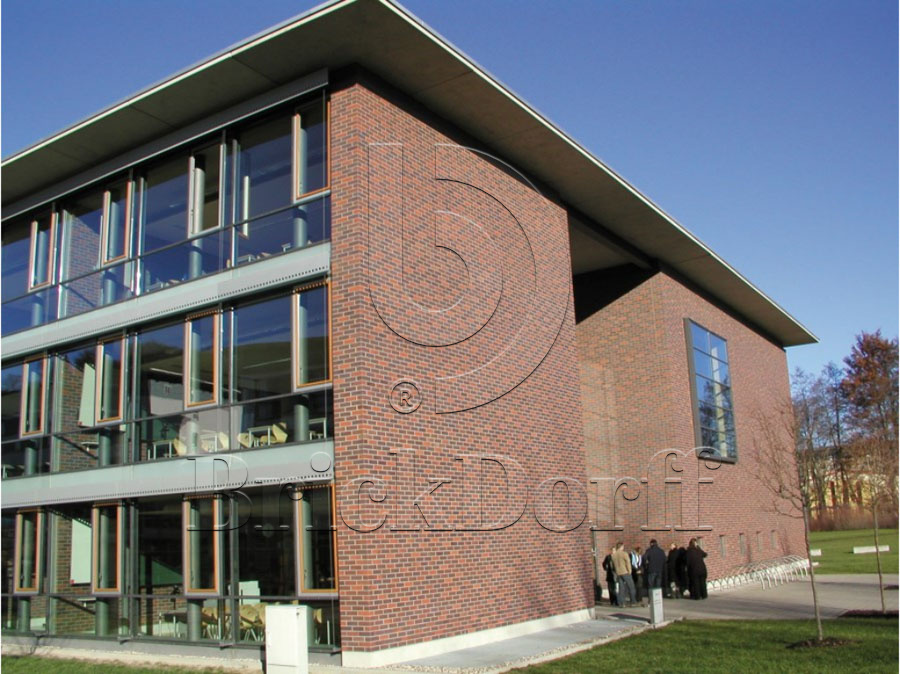 Клинкерная фасадная плитка облицовочная под кирпич Stroeher (Штроер) Keravette Chromatic 316 patrizienrot ofenbunt рельефная DF8, 240*52*8 мм