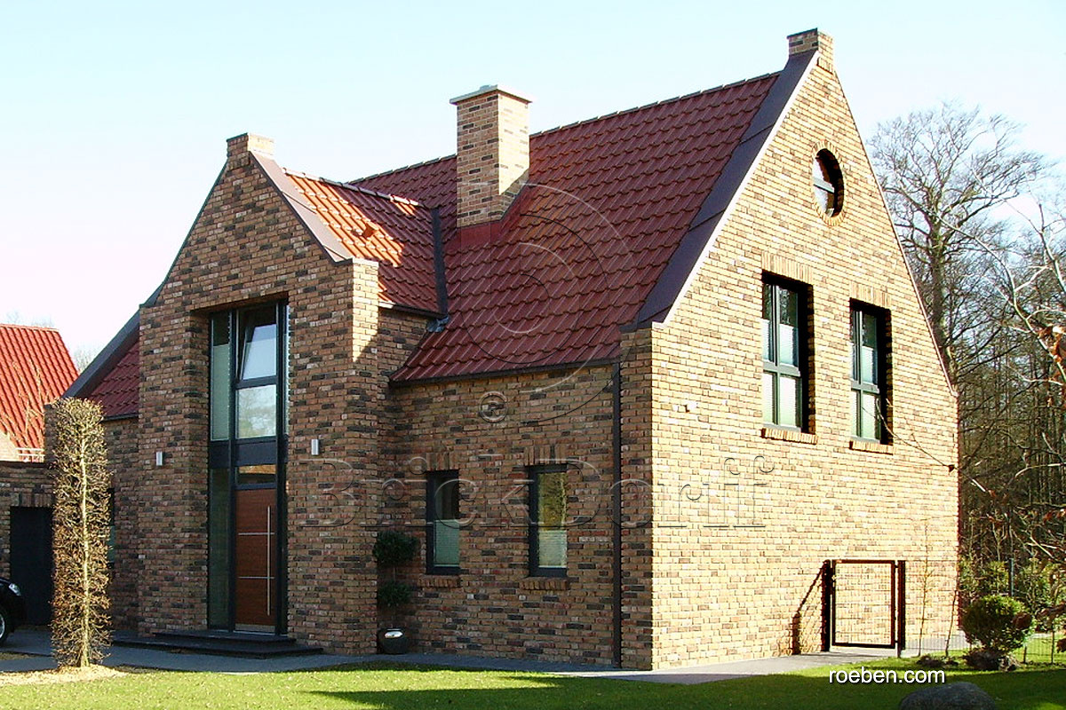 Керамическая черепица рядовая Roben Flandern красный ангоб