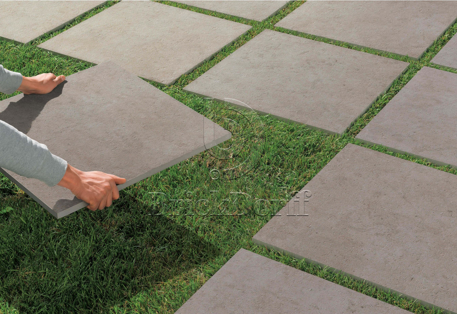 Плитка напольная уличная Cliff Bianco Lastra 20mm 600х600х20мм