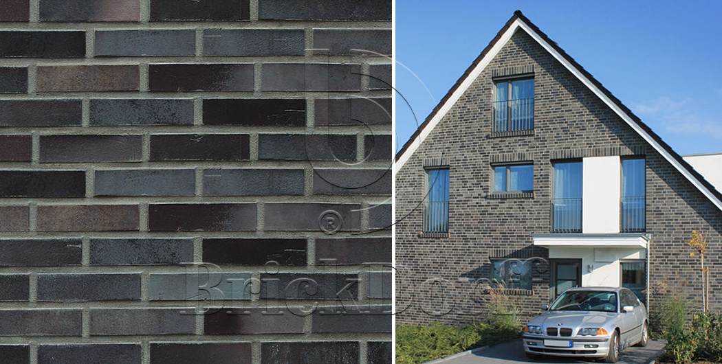 Кирпич облицовочный Клинкерный ABC 5654 Atlantis anthrazit grau-Kohlebrand 55NF 240*71*55 мм