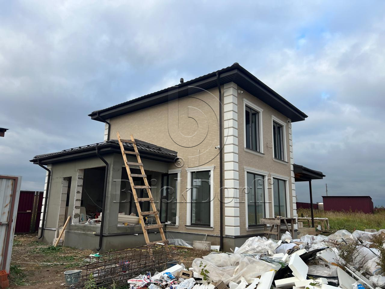 Mattone Sabbia Beige 245X66х7,4 мм Клинкерная фасадная плитка под кирпич облицовочная, бежевая