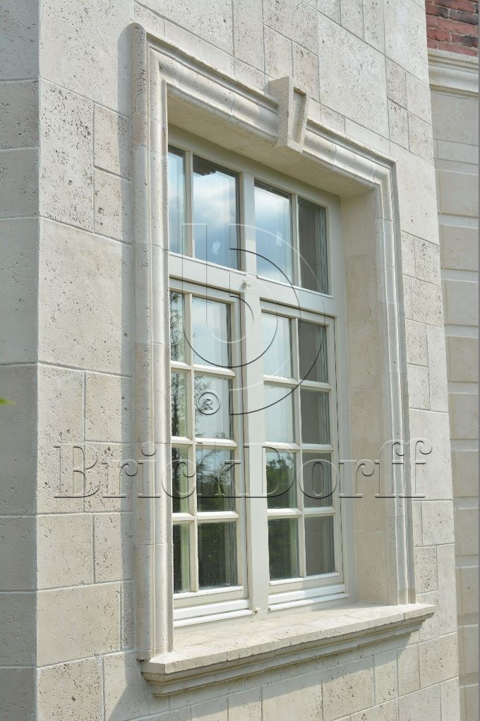 Фасадная облицовочная декоративная плитка травертин-касса 01