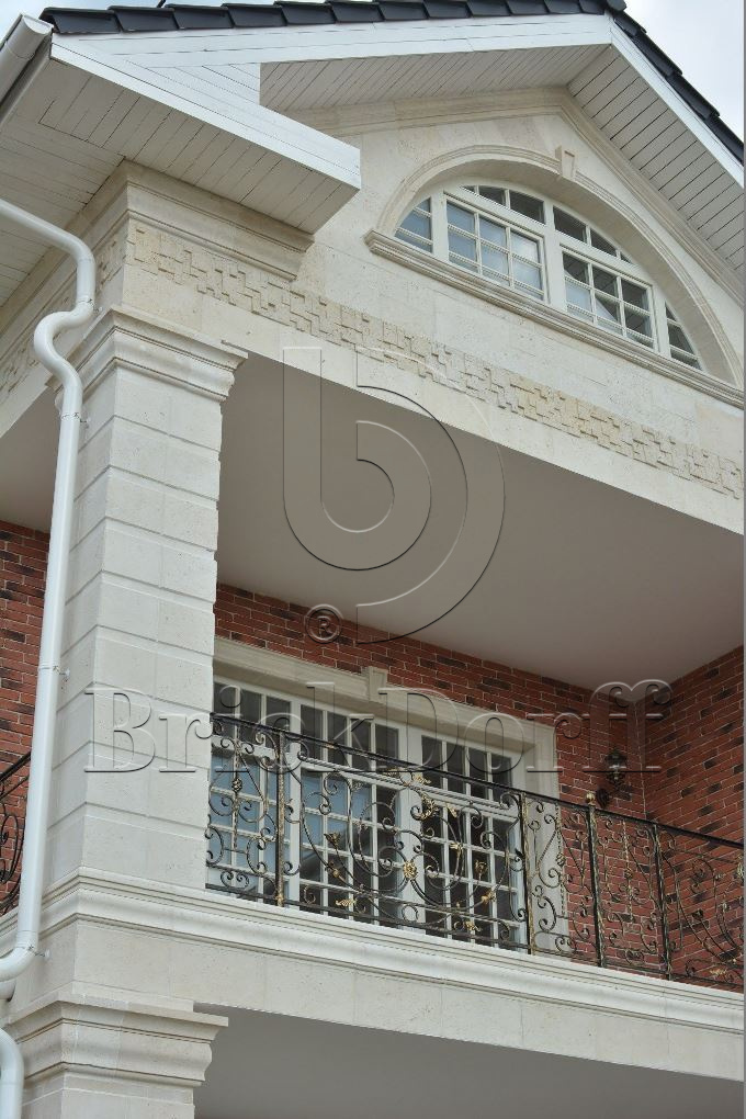 Фасадная облицовочная декоративная плитка травертин-касса 01