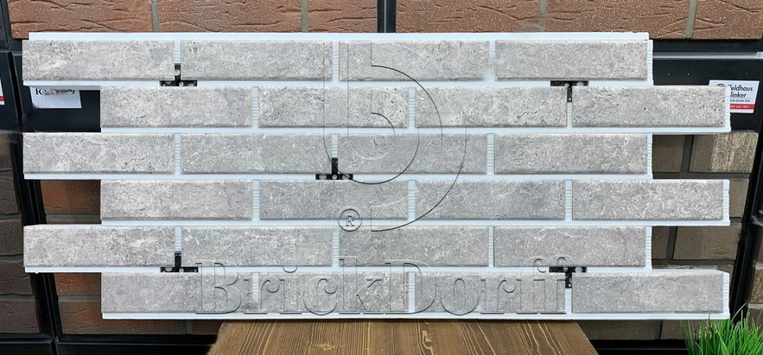 Cemento gray фасадная термопанель из пенополистирола ППС 100 мм с клинкерной плиткой