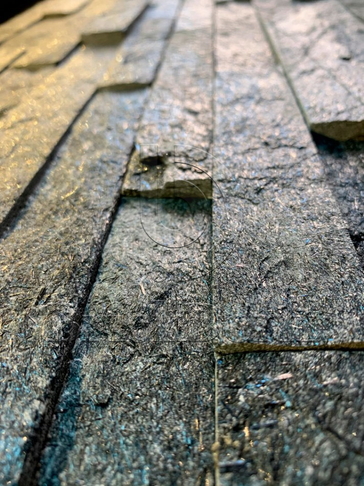 Кварцит Черный 1308H 600*150*10-20 мм, натуральный камень для интерьера и фасада BD