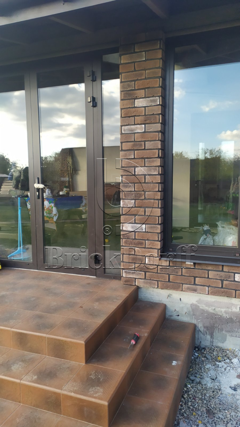 4 Византийский кирпич 225х65х15 мм, декоративный камень для фасада и интерьера Petra